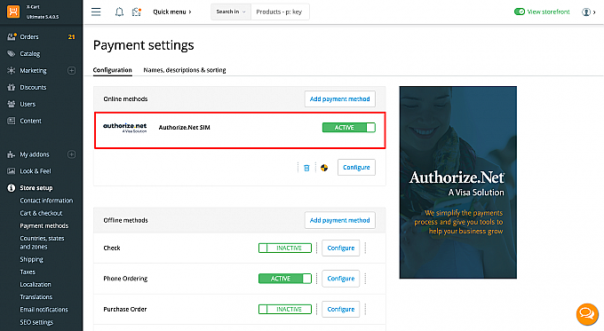 Authorize.Net SIM